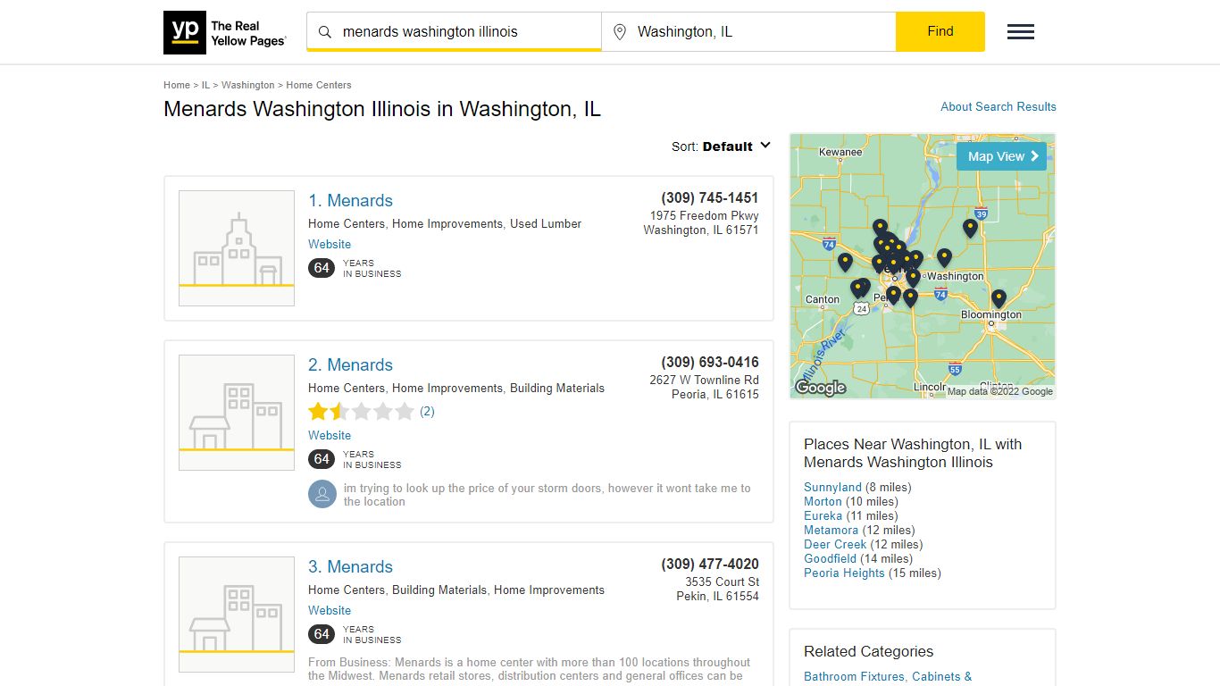 Menards Washington Illinois in Washington, IL with Reviews - YP.com